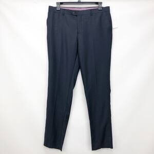Zanetti Lanificio Di Biella Mens Porto Suit Trousers 38S Wool Navy Blue NWOT
